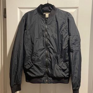 Bomber jacket grey/charcoal size medium